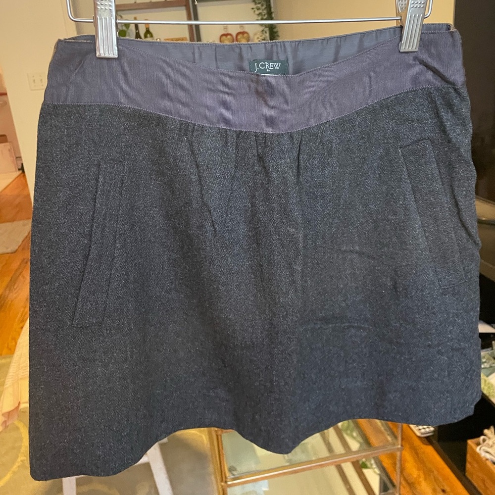 J. Crew gray wool skirt 4